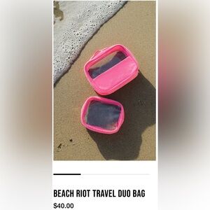 Beach Riot Travel Duo Bag - Pink - New! Two toiletry/travel bags - SOLD OUT